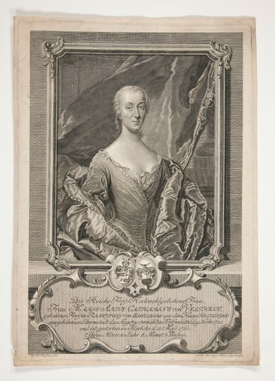 Portrait of Marie Anne Catherine von Veltheim by Johann Martin Bernigeroth