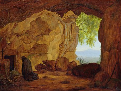 Praying Hermit in a Grotto by Johann Martin von Rohden