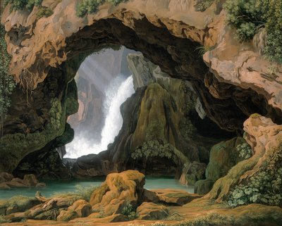 The Grotto of Neptune in Tivoli by Johann Martin von Rohden