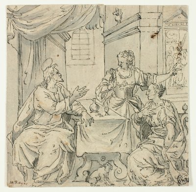 Christ at the Table of Mary and Martha by Johann Mathias Kager