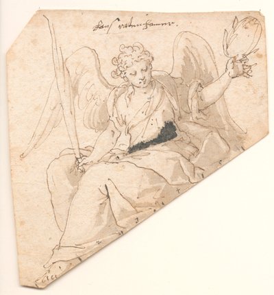 Angel with Palm Leaf and Laurel Wreath by Johann Mathias Kager