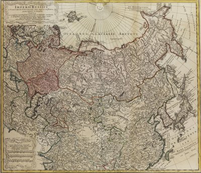 Map of Russia by Johann Matthias Hase