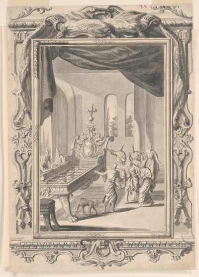 Study for The Iron Bedstead of King Og, Plate 324, Physica Sacra by Johann Melchior Füssli