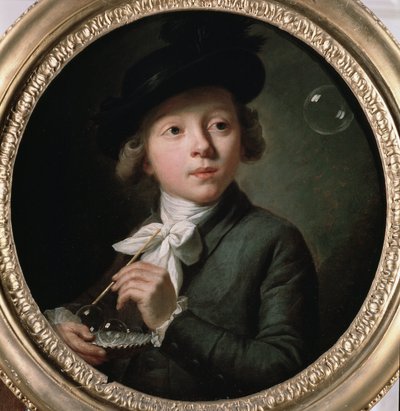 Soap Bubbles or a Portrait of J. A. Laurens by Johann Melchior Joseph Wyrsch or Wursch