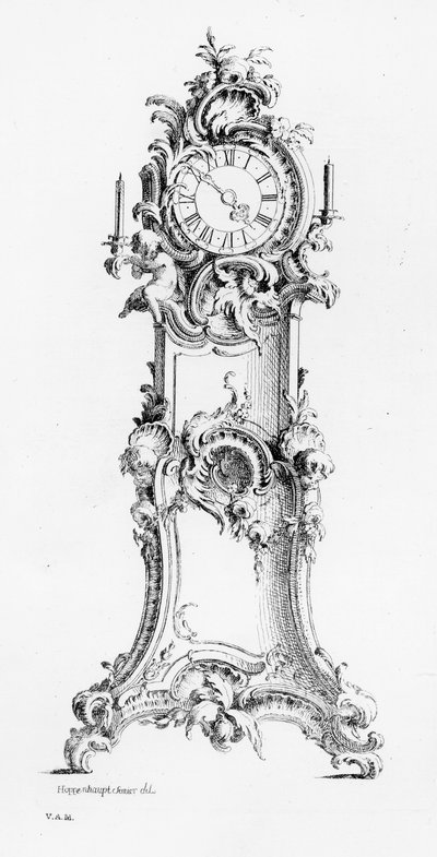 Design for a Longcase Clock by Johann Michael Hoppenhaupt
