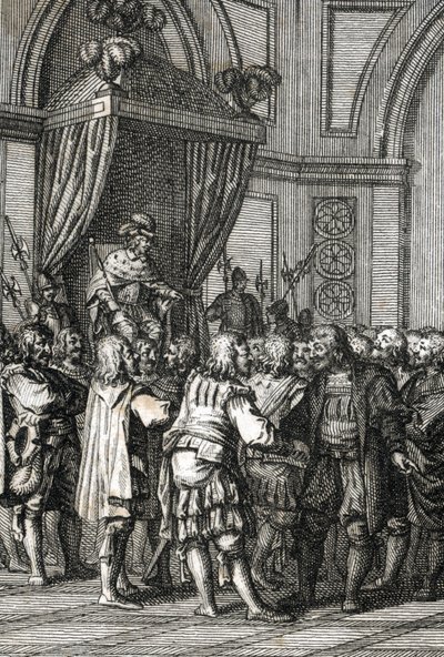 Representation of William I (or William II, Count of Holland) (1227-1256) in 1255 Engraving by Johann Michael Mettenleiter (1765-1853) 1800 Private Collection by Johann Michael Mettenleiter