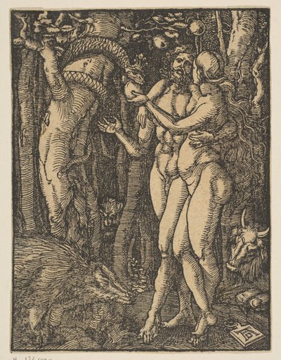 Adam and Eve, from the Small Passion by Johann Mommard