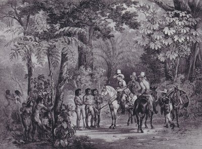 Meeting of the Indians with the European Explorers from 