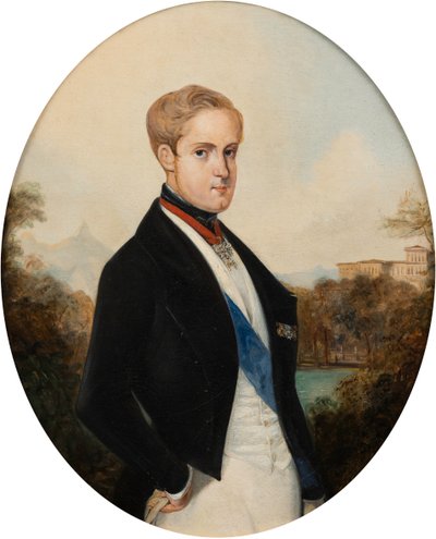 Portrait of Emperor Peter II of Brazil, 1846 by Johann Moritz Rugendas
