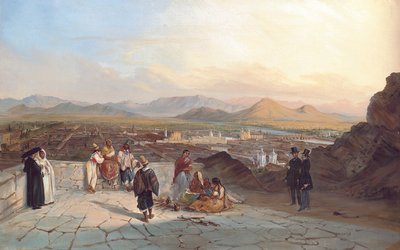 Santiago de Chile from the Hill of Santa Lucia Looking to the West by Johann Moritz Rugendas