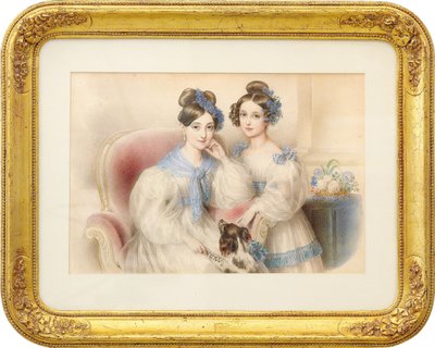 Double Portrait of the Archduchesses Maria Theresa and Maria Karoline by Johann Nepomuk Ender