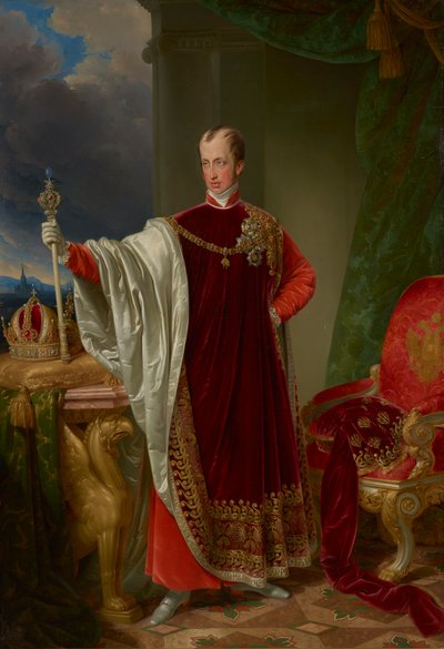 Emperor Ferdinand in the Robes of the Order of the Golden Fleece by Johann Nepomuk Ender