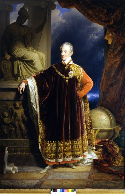 Portrait of Prince Clemens Wenzel Lothar von Metternich, Austrian statesman and diplomat by Johann Nepomuk Ender