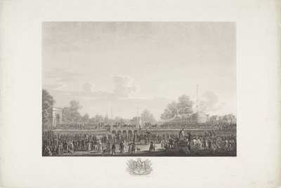 Arrival of King William I in Brussels, 1815 (series title: Twelve plates of the arrival and inauguration of William I in Brussels and the battles of Quatre-Bras and Waterloo in 1815) by Johann Nepomuk Gibèle