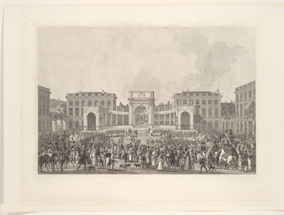 Inauguration of King William I in Brussels, 1815 by Johann Nepomuk Gibèle