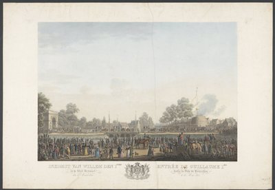 Entry of William I into the City of Brussels on March 30, 1815 by Johann Nepomuk Gibèle