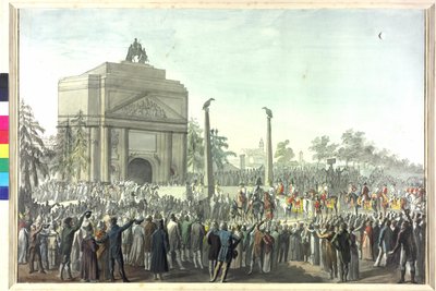 Ceremonial entry of Emperor Franz I in Vienna by Johann Nepomuk Hoechle