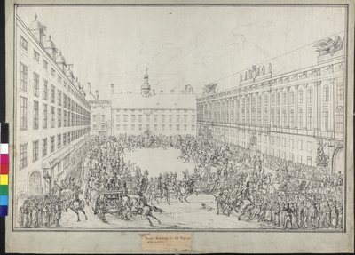 Court sleigh ride during the Viennese convention by Johann Nepomuk Hoechle