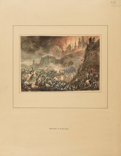 Storming of Vienna at the Stubentor by the French Army 1809 by Johann Nepomuk Höchle