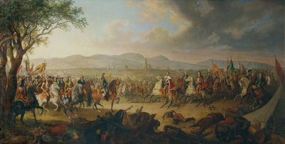 Emperor Leopold I and King Jan III Sobieski before Vienna by Johann Nepomuk Höchle