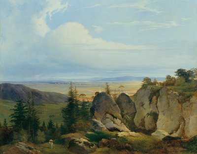 The Wiener-Neustädter Heath Seen from Wetzelsdorf by Johann Nepomuk Passini