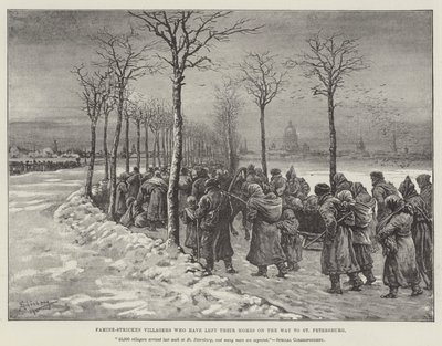 Famine-Stricken Villagers who have left their Homes on the Way to St Petersburg by Johann Nepomuk Schonberg