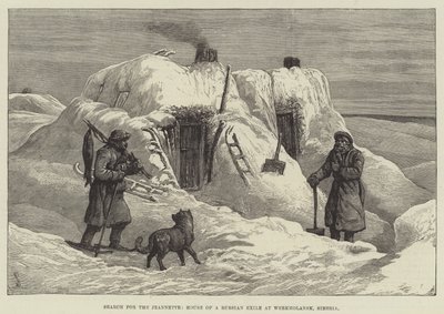 Search for the Jeannette, House of a Russian Exile at Werkholansk, Siberia by Johann Nepomuk Schonberg
