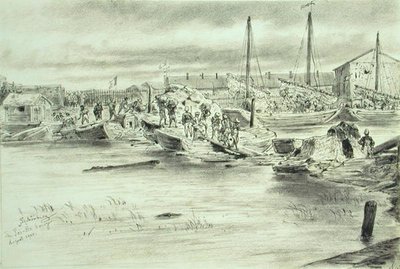 The Pei-Ho Bridge, August 1900 by Johann Nepomuk Schonberg