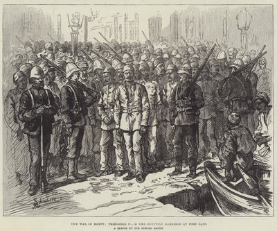 The War in Egypt, Prisoners from the Egyptian Garrison at Port Said by Johann Nepomuk Schonberg