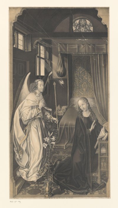 Annunciation from the Collection of the Boisserée Brothers (series) by Johann Nepomuk Strixner