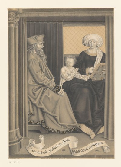 Bishop Servatius with a Woman and Child (Works from the Collection of the Boisserée Brothers) by Johann Nepomuk Strixner
