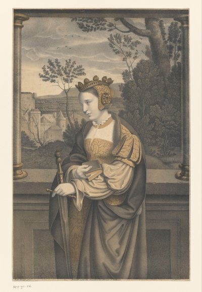Saint Catherine (series title: Works from the Collection of the Boisserée Brothers) by Johann Nepomuk Strixner