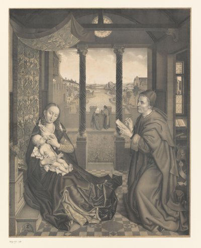 Saint Luke Drawing the Virgin and Child from the Collection of the Boisserée Brothers (series) by Johann Nepomuk Strixner
