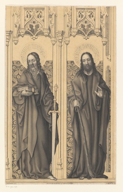 Saint Matthew and James from the Collection of the Boisserée Brothers (series) by Johann Nepomuk Strixner