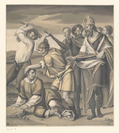 Martyrdom of Saint Ewald from the Collection of the Boisserée Brothers (series) by Johann Nepomuk Strixner
