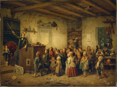 Hieronymus Jobs Teaching, From the Series Jobsiada by Johann Peter Hasenclever
