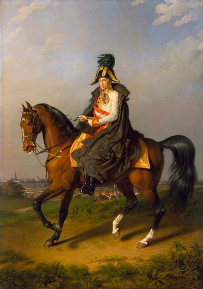 Equestrian Portrait of Holy Roman Emperor Francis II, 1768-1835, 1832 by Johann Peter Krafft
