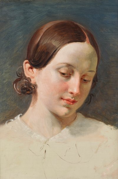 Head of a Girl with Brown Hair (Study for 