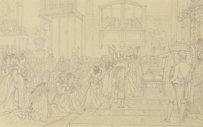 Coronation of Empress Carolina Augusta in Pressburg by Johann Peter Krafft