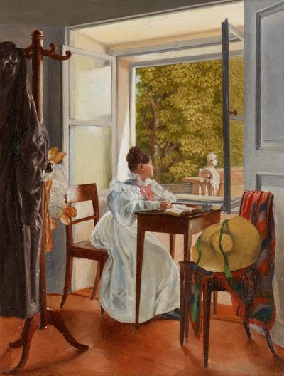 Marie Krafft at the Desk by Johann Peter Krafft