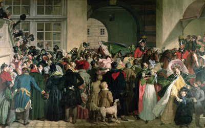 The Return of Francis I of Austria to Presburg on 27th November 1809 by Johann Peter Krafft