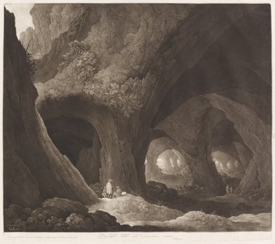 Travelers in Gigantic Caverns by Johann Peter Pichler, after Guillam Dubois