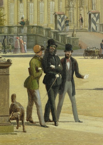 New Guardshouse, Arsenal, Princes Palace and Castle in Berlin, 1849 (detail) by Johann Philipp Eduard Gartner