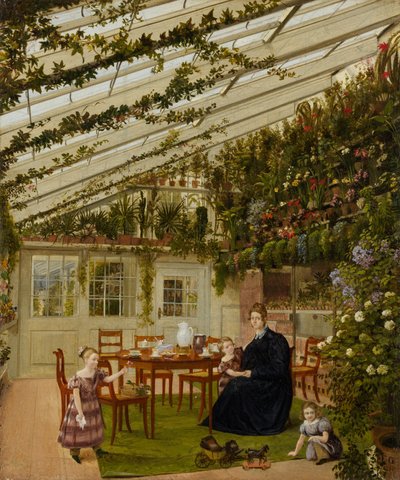 The Family of Mr. Westfal in the Conservatory, 1836 by Johann Philipp Eduard Gartner