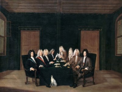 The Emissaries of the Peace Congress of Baden on September 7th, 1714 by Johann Rudolf Huber