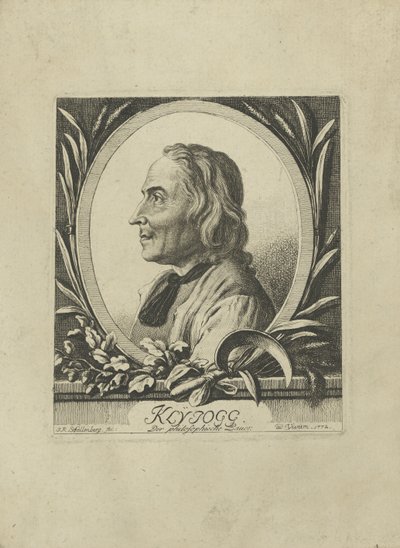 Portrait of Jakob Kleinjogg Gujer by Johann Rudolf Schellenberg