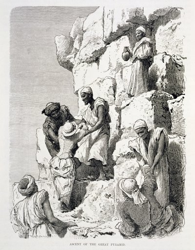 Ascent of the Great Pyramid by Johann Rudolph the Elder Huber