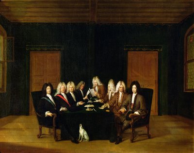 The Plenipotentiaries at the Congress of Baden, September 1714 by Johann Rudolph the Elder Huber