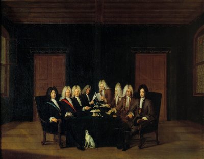 War of the Spanish Succession: The Plenipotentiaries gathered around the Marechal Duke of Villars and Prince Eugene of Savoy-Carignan at the Peace Congress in Borden, on 7/09/1714 by Johann Rudolph the Elder Huber