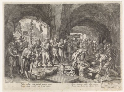 Funeral of Adam by Johann Sadeler (I)